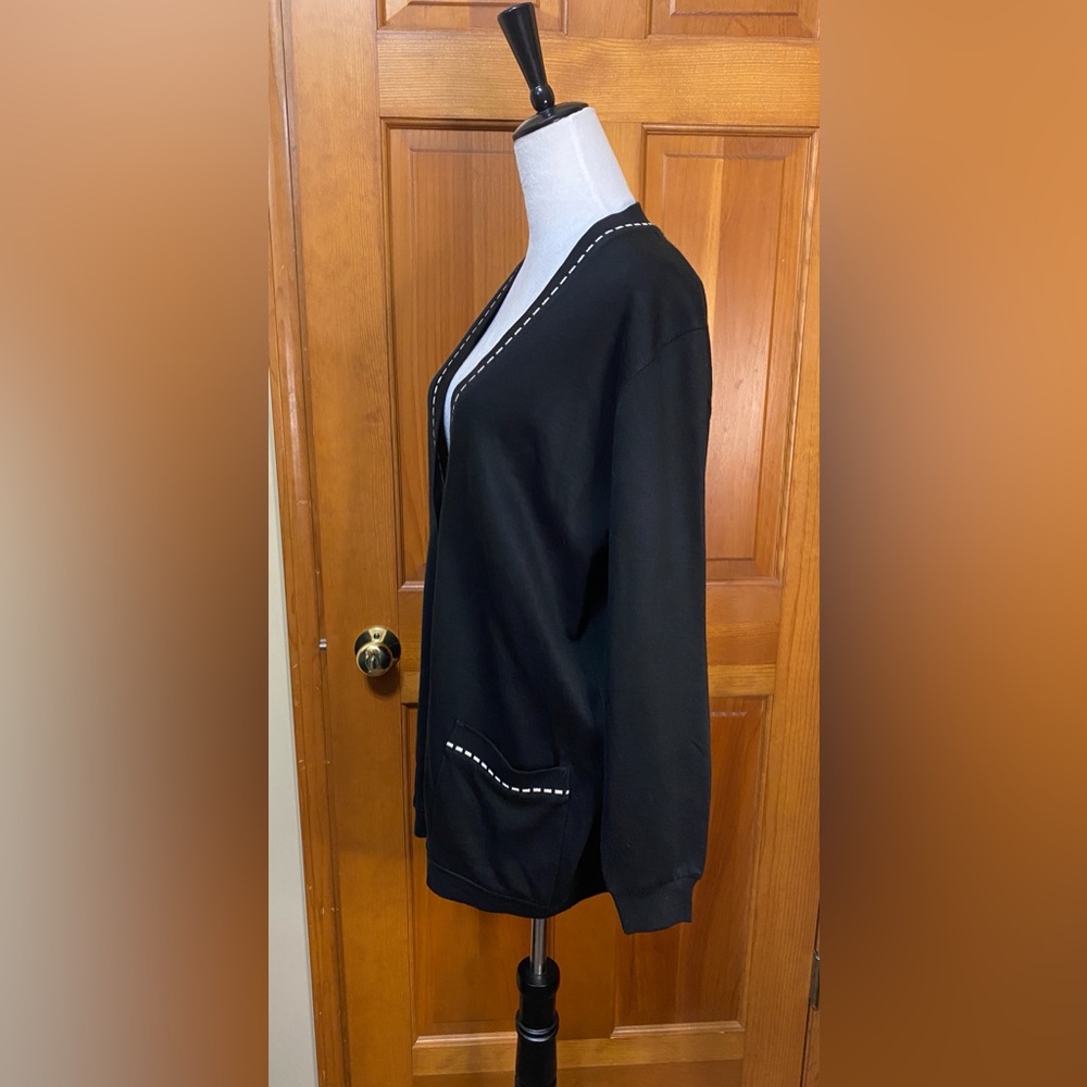 Cathy Daniels Black Cardigan Sweater - Picture 3 of 5
